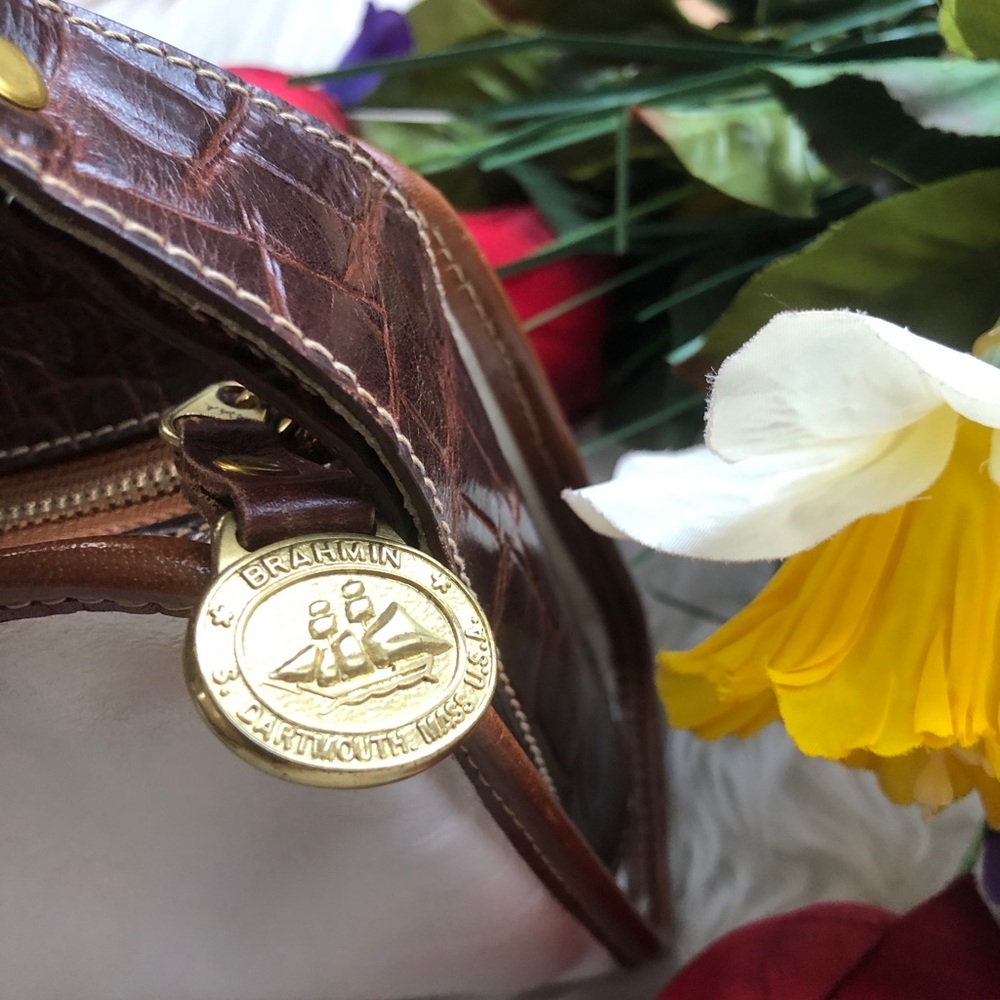 🌺GORGEOUS VINTAGE CROC Brahmin crossbody bag🌺 - Picture 3 of 13